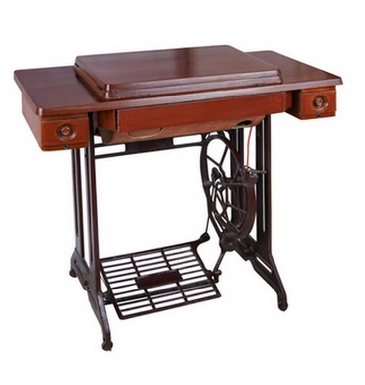 Table et support pour machine à coudre avec deux tiroirs
